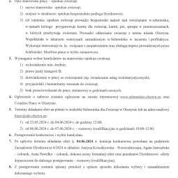 postępowanie, nabór, opiekun zwierząt